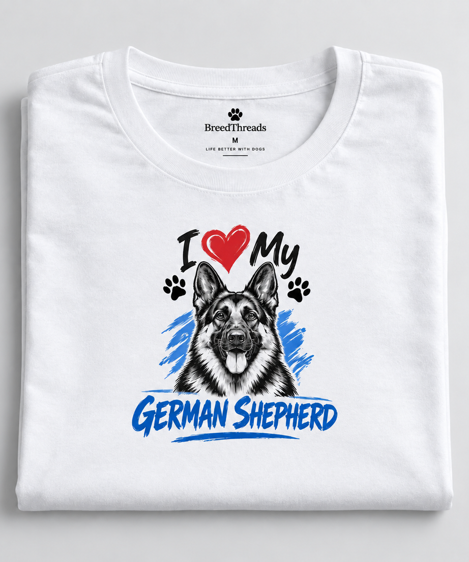 I Love My German Sheperd T Shirt