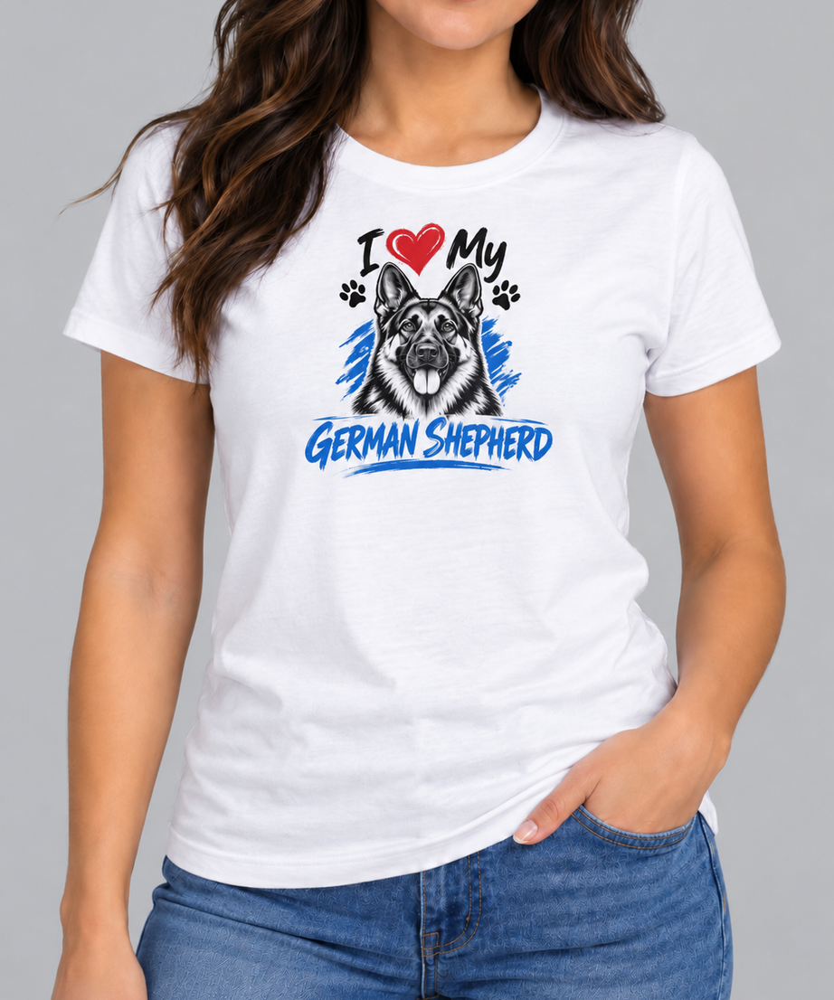 I Love My German Sheperd T Shirt