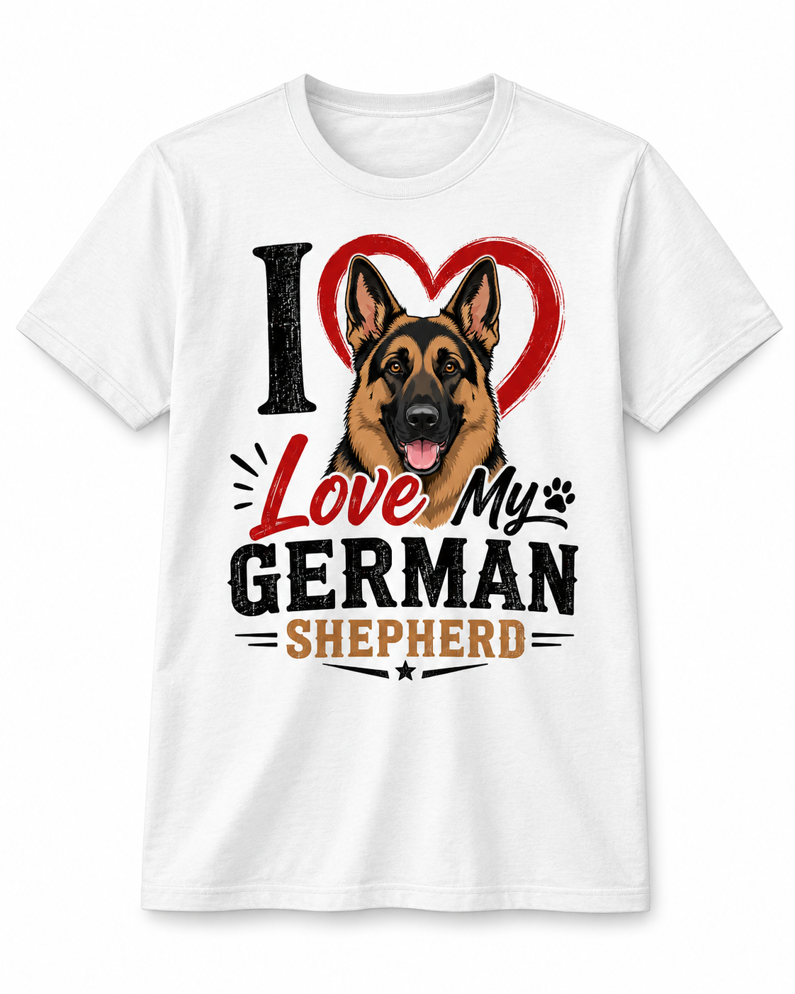 I Love My German Shepherd T-Shirt