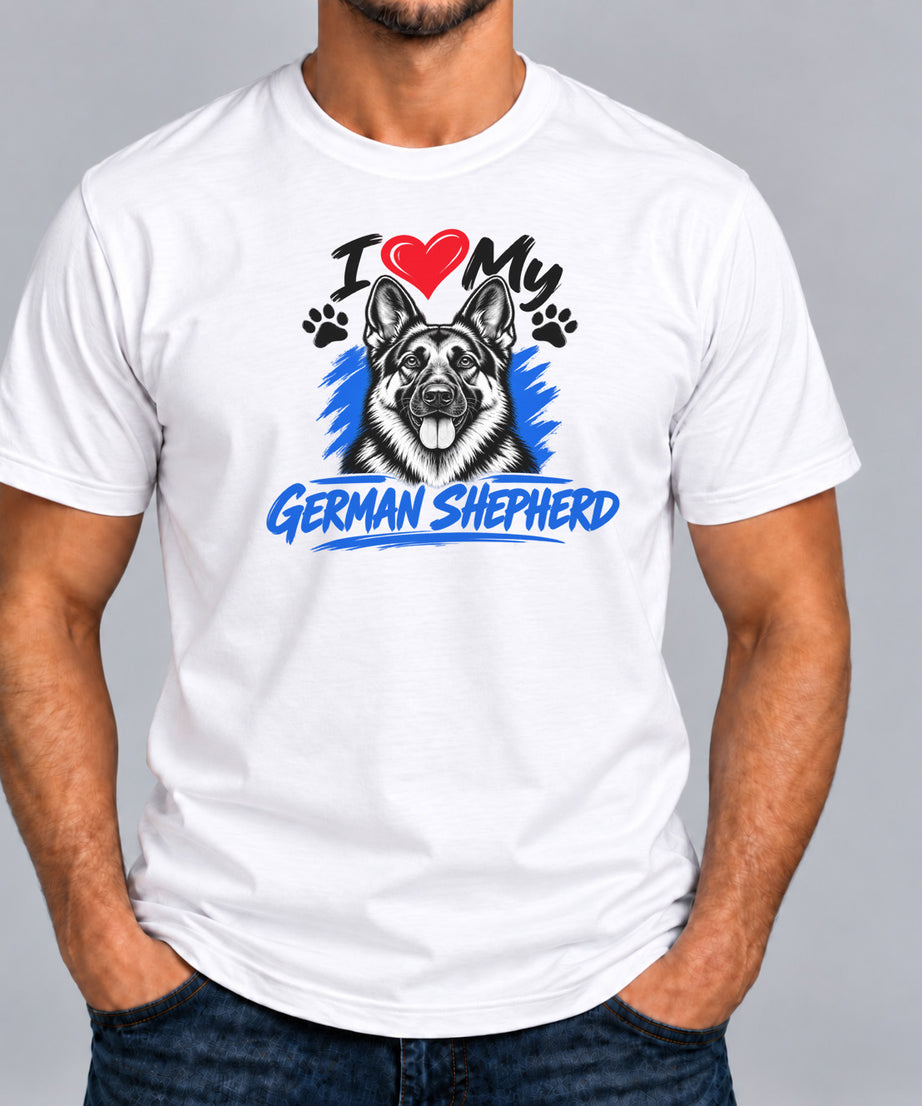 I Love My German Sheperd T Shirt